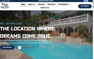 Pro-Tech Pool & Spa website