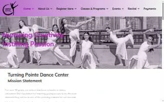 Turning Pointe Dance Center of Union website