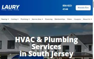 Laury Heating Cooling & Plumbing of Vineland website