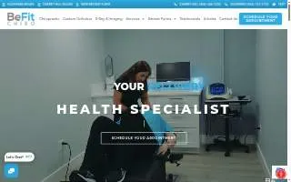 BeFit Chiro website