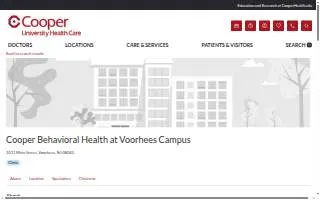 Cooper Behavioral Health at Voorhees website