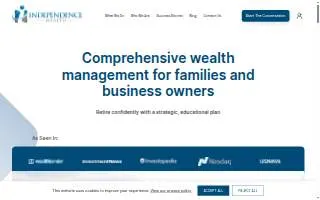 Independence Wealth website