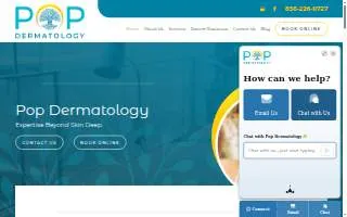 Pop Dermatology website