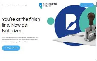 Bergen Pro Notary website