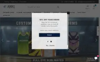 Jerseysportswear LLC website