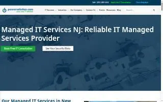Powersolution.com - New Jersey Managed & Co-managed IT Services, Support, Consulting & Cybersecurity of West New York website