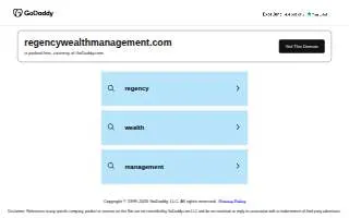 Regency Wealth Management of Waldwick website