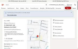Walgreens of Waldwick website