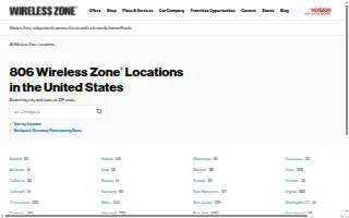 Wireless Zone website