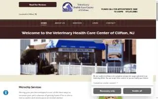 Veterinary Healthcare Center Of Clifton Inc website