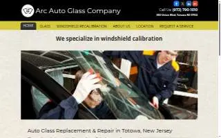 Arc Auto Glass, Inc. of Wayne website