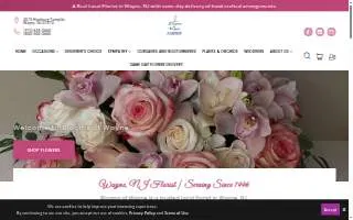 Blooms of Wayne Florist website