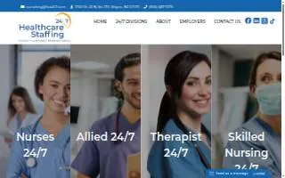 Healthcare Staffing 24/7 website