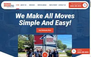 Monroe Moving Pro website