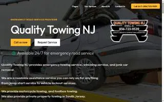 Quality Towing NJ of West Deptford website