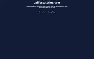 Zallie's Catering of West Deptford website