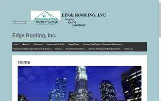 Edge Roofing of West Long Branch website