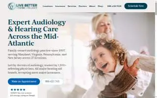 Live Better Hearing + Balance of West Long Branch website