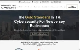 Monmouth Cyber | Managed IT Services & IT Support Company in Shrewsbury website