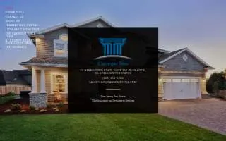 Carnegie Title, LLC of West Milford website