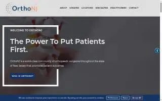 OrthoNJ at Mahwah of West Milford website
