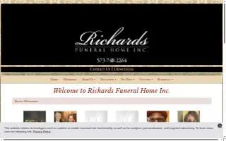 Richards Funeral Home Inc of West Milford website