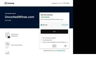 Uncorked Wines & Spirits website