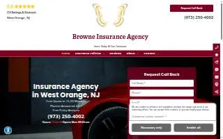 Browne Insurance Agency website