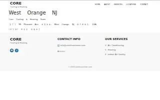 Core Cooling & Heating Team of West Orange website