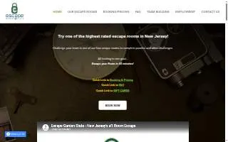 Escape Garden State of West Orange website