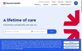 Summit Health of West Orange website