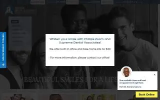 Supreme Dental Associates website