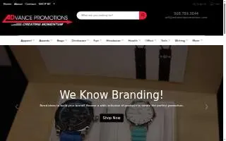 Advance Promotions website