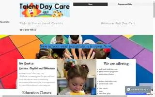 Talent Day Care website