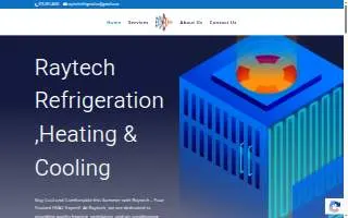 Raytech Refrigeration, Heating & Cooling website