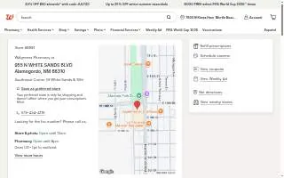 Walgreens of Alamogordo website