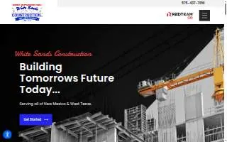 White Sands Construction, Inc. website