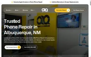 ABQ Phone Repair & Accessories of Albuquerque website