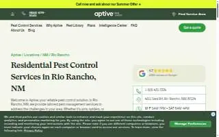 Aptive Pest Control of Albuquerque website