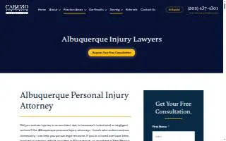 Caruso Law Offices, P.C. Car Accident Lawyers - Albuquerque website
