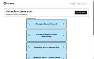 Champion Xpress Carwash website