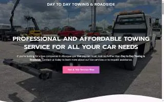 Day to Day Towing and Roadside website