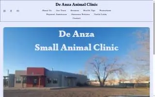De Anza Animal Clinic website