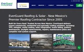 EverGuard Roofing website