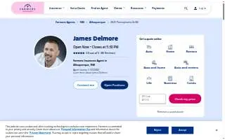 Farmers Insurance - James Delmore website