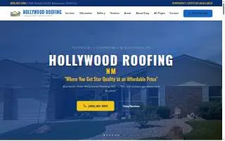 Hollywood Roofing NM website