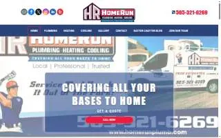Homerun Plumbing Heating and Cooling website