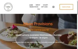 Mesa Provisions website