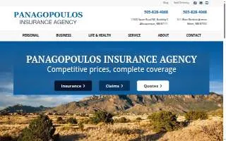 Panagopoulos Insurance Agency website