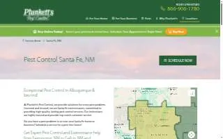 Plunkett's Pest Control of Albuquerque website